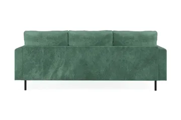Menard Compact 3-sits Vänstervänd L-formad Divansoffa i Sammet - Mörkgrön - Möbler - Vardagsrum - Soffor - Divansoffa & schäslong