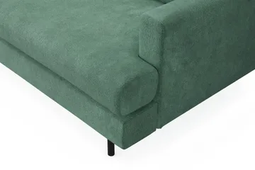 Menard Compact 3-sits Vänstervänd L-formad Divansoffa i Sammet - Mörkgrön - Möbler - Vardagsrum - Soffor - Divansoffa & schäslong