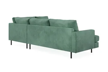 Menard Compact 4-sits Högervänd L-formad Schäslongsoffa i Sammet - Mörkgrön - Möbler - Vardagsrum - Soffor - Divansoffa & schäslong