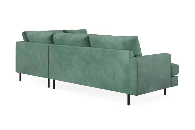 Menard Compact 4-sits Högervänd L-formad Schäslongsoffa i Sammet - Mörkgrön - Möbler - Vardagsrum - Soffor - Divansoffa & schäslong