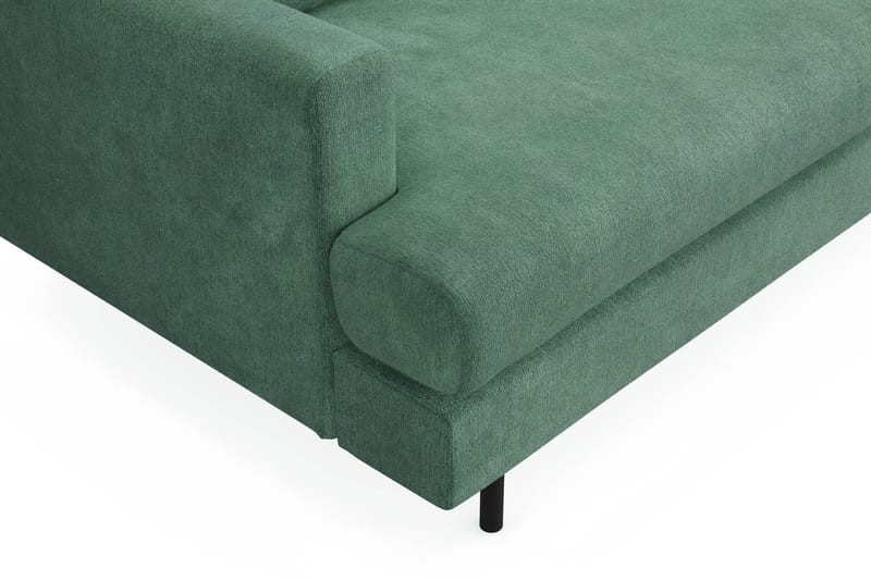 Menard Compact 4-sits Högervänd L-formad Schäslongsoffa i Sammet - Mörkgrön - Möbler - Vardagsrum - Soffor - Divansoffa & schäslong