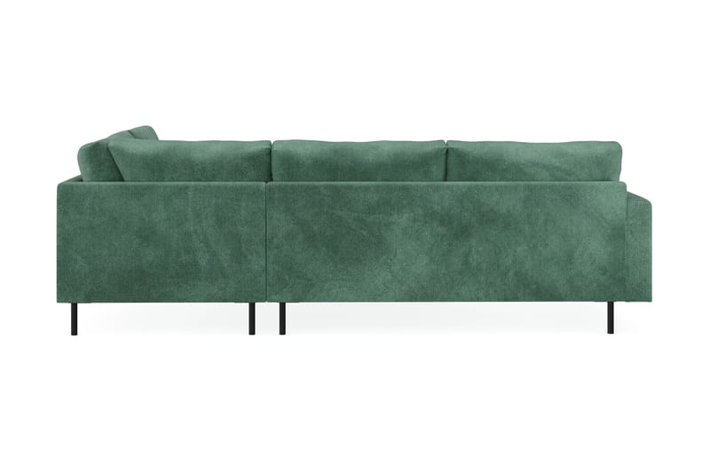 Menard Compact 4-sits Högervänd L-formad Schäslongsoffa i Sammet - Mörkgrön - Möbler - Vardagsrum - Soffor - Divansoffa & schäslong