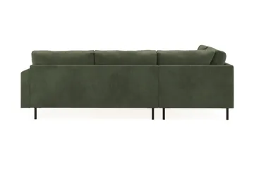 Menard Compact 4-sits Vänstervänd L-formad Schäslongsoffa i Manchester - Grön - Möbler - Vardagsrum - Soffor - Divansoffa & schäslong