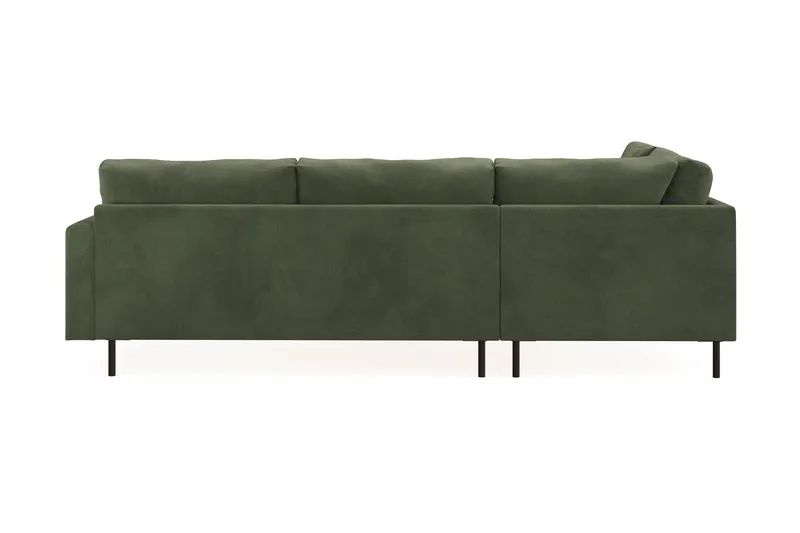Menard Compact 4-sits Vänstervänd L-formad Schäslongsoffa i Manchester - Grön - Möbler - Vardagsrum - Soffor - Divansoffa & schäslong
