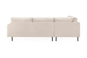 Menard Compact 4-sits Vänstervänd L-formad Schäslongsoffa i Tyg - Beige - Möbler - Vardagsrum - Soffor - Divansoffa & schäslong