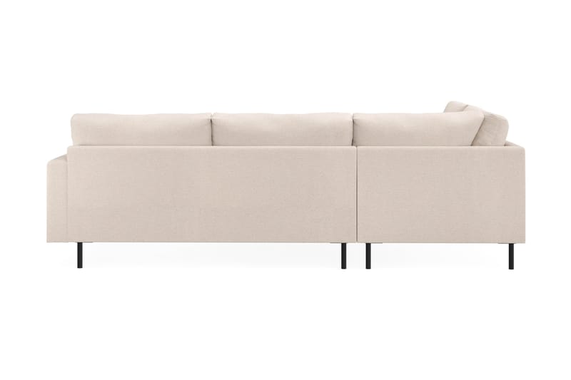Menard Compact 4-sits Vänstervänd L-formad Schäslongsoffa i Tyg - Beige - Möbler - Vardagsrum - Soffor - Divansoffa & schäslong