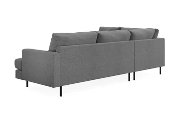 Menard Compact 4-sits Vänstervänd L-formad Schäslongsoffa i Tyg - Mörkgrå - Möbler - Vardagsrum - Soffor - Divansoffa & schäslong