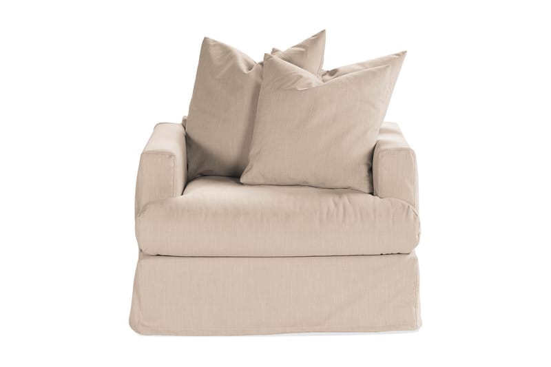 Menard Soffgrupp 4-sits Vänstervänd L-formad Schäslongsoffa + Fåtölj i Tyg - Beige - Möbler - Vardagsrum - Soffgrupper