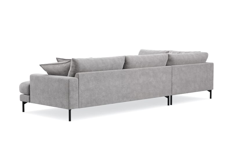 Menard Premium 5-sits Vänstervänd L-formad Djup Schäslongsoffa i Chenille - Grå - Möbler - Vardagsrum - Soffor - Divansoffa & schäslong