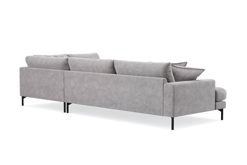Menard Premium 5-sits Högervänd L-formad Djup Schäslongsoffa i Chenille - Grå - Möbler - Vardagsrum - Soffor - Divansoffa & schäslong