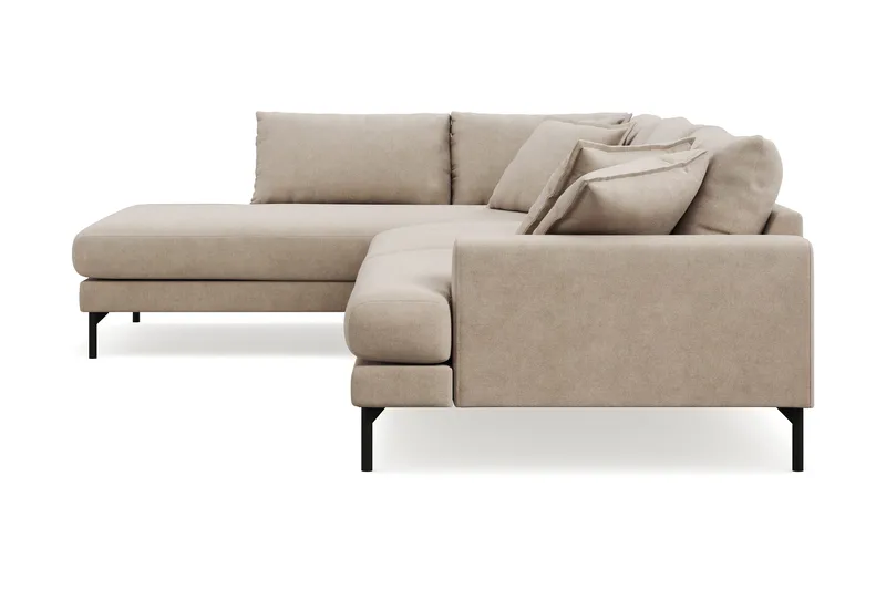 Menard Premium 5-sits Vänstervänd L-formad Djup Schäslongsoffa i Tyg - Beige - Möbler - Vardagsrum - Soffor - Divansoffa & schäslong