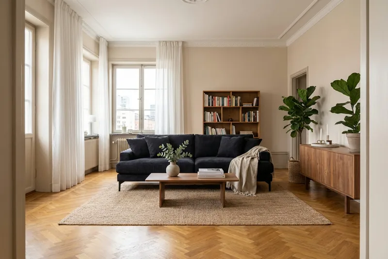 Menard Premium 4-sits Djup Soffa i Chenille - Svartt - Möbler - Vardagsrum - Soffor - 4-sits soffor