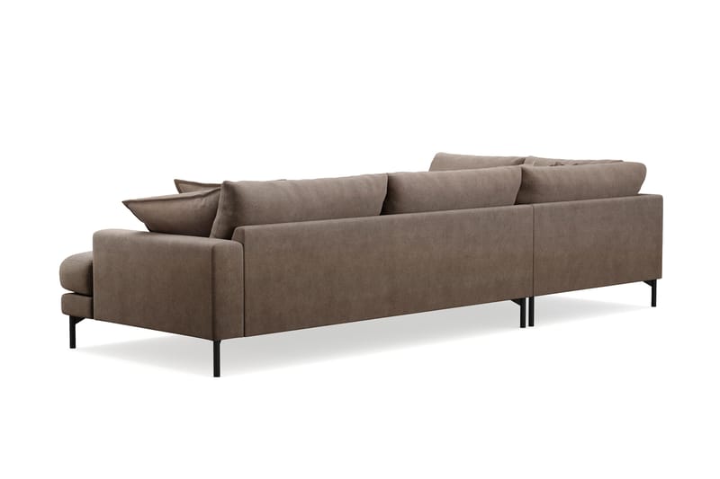 Menard Premium 5-sits Vänstervänd L-formad Djup Schäslongsoffa i Tyg - Brun - Möbler - Vardagsrum - Soffor - Divansoffa & schäslong