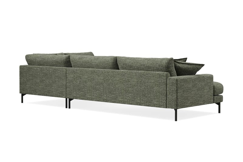 Menard Premium 5-sits Högervänd L-formad Djup Schäslongsoffa i Chenille - Grön - Möbler - Vardagsrum - Soffor - Divansoffa & schäslong