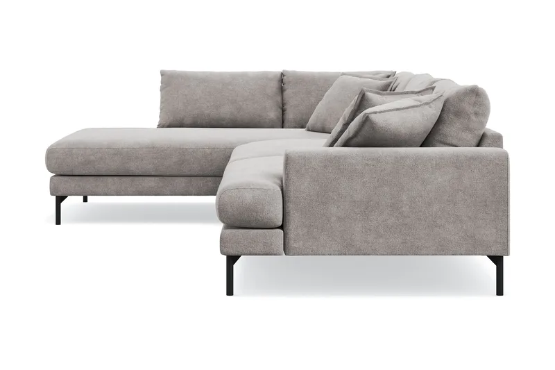 Menard Premium 5-sits Vänstervänd L-formad Djup Schäslongsoffa i Chenille - Grå/Brun - Möbler - Vardagsrum - Soffor - Divansoffa & schäslong