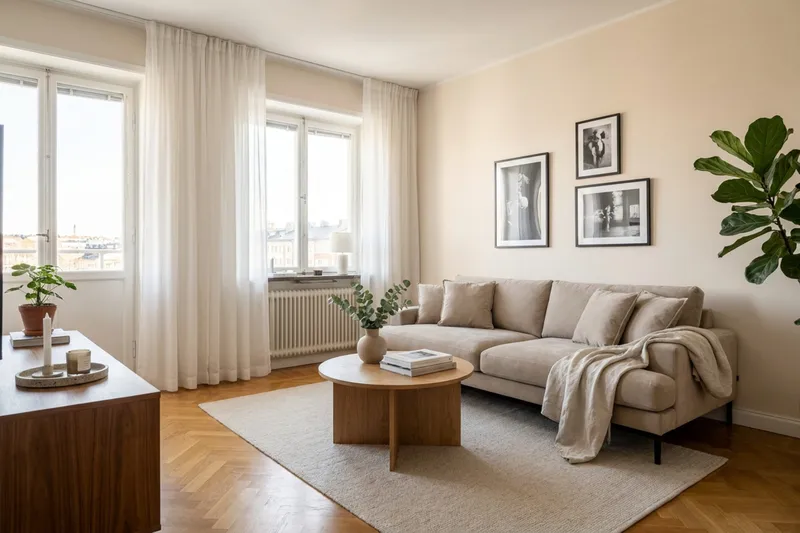 Menard Premium 4-sits Djup Soffa i Tyg - Brun - Möbler - Vardagsrum - Soffor - 4-sits soffor