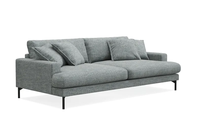 Menard Premium 4-sits Djup Soffa i Chenille - Grå/Blå - Möbler - Vardagsrum - Soffor - 4-sits soffor