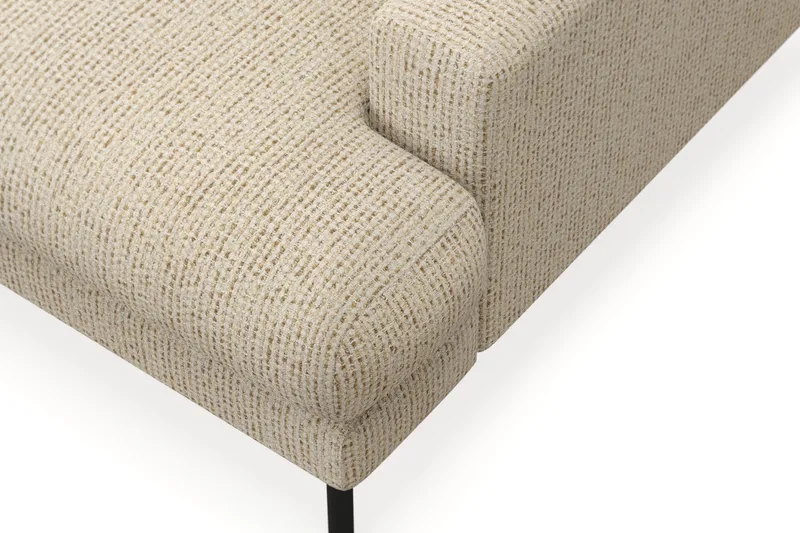 Menard Premium 5-sits Vänstervänd L-formad Djup Schäslongsoffa i Chenille - Beige - Möbler - Vardagsrum - Soffor - Divansoffa & schäslong