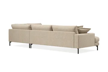Menard Premium 5-sits Högervänd L-formad Djup Schäslongsoffa i Chenille - Beige - Möbler - Vardagsrum - Soffor - Divansoffa & schäslong