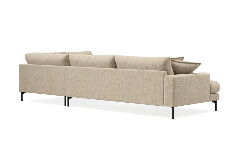 Menard Premium 5-sits Högervänd L-formad Djup Schäslongsoffa i Chenille - Beige - Möbler - Vardagsrum - Soffor - Divansoffa & schäslong