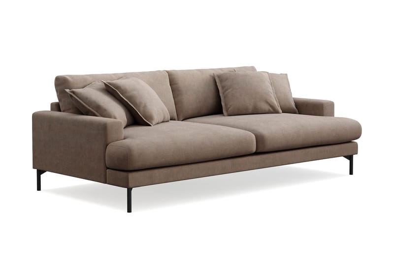 Menard Premium 4-sits Djup Soffa i Tyg - Brun - Möbler - Vardagsrum - Soffor - 4-sits soffor
