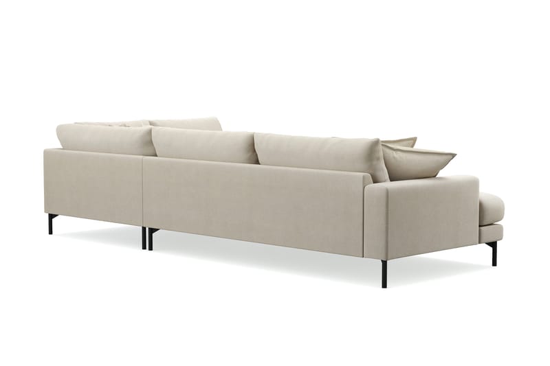 Menard Premium 5-sits Högervänd L-formad Djup Schäslongsoffa i Tyg - Beige - Möbler - Vardagsrum - Soffor - Divansoffa & schäslong