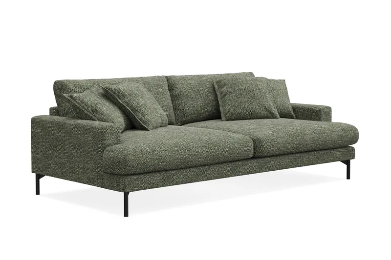 Menard Premium 4-sits Djup Soffa i Chenille - Grön - Möbler - Vardagsrum - Soffor - 4-sits soffor