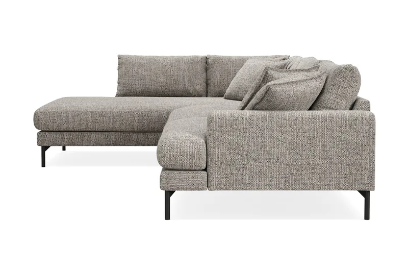 Menard Premium 5-sits Vänstervänd L-formad Djup Schäslongsoffa i Chenille - Grå - Möbler - Vardagsrum - Soffor - Divansoffa & schäslong