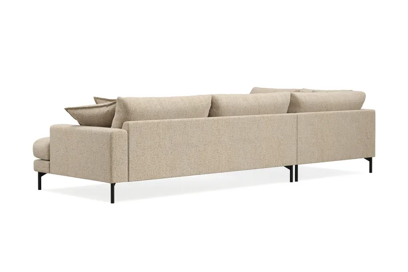 Menard Premium 5-sits Vänstervänd L-formad Djup Schäslongsoffa i Chenille - Beige - Möbler - Vardagsrum - Soffor - Divansoffa & schäslong