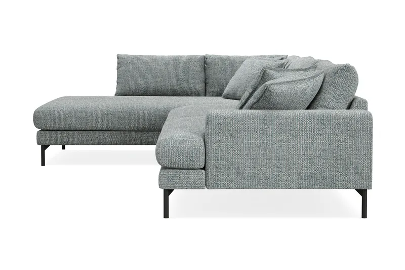 Menard Premium 5-sits Vänstervänd L-formad Djup Schäslongsoffa i Chenille - Grå/Blå - Möbler - Vardagsrum - Soffor - Divansoffa & schäslong