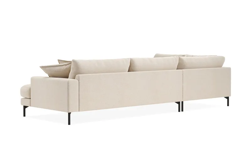 Menard Premium 5-sits Vänstervänd L-formad Djup Schäslongsoffa i Chenille - Ljusbeige - Möbler - Vardagsrum - Soffor - Divansoffa & schäslong