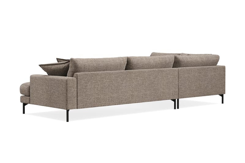 Menard Premium 5-sits Vänstervänd L-formad Djup Schäslongsoffa i Chenille - Brun - Möbler - Vardagsrum - Soffor - Divansoffa & schäslong