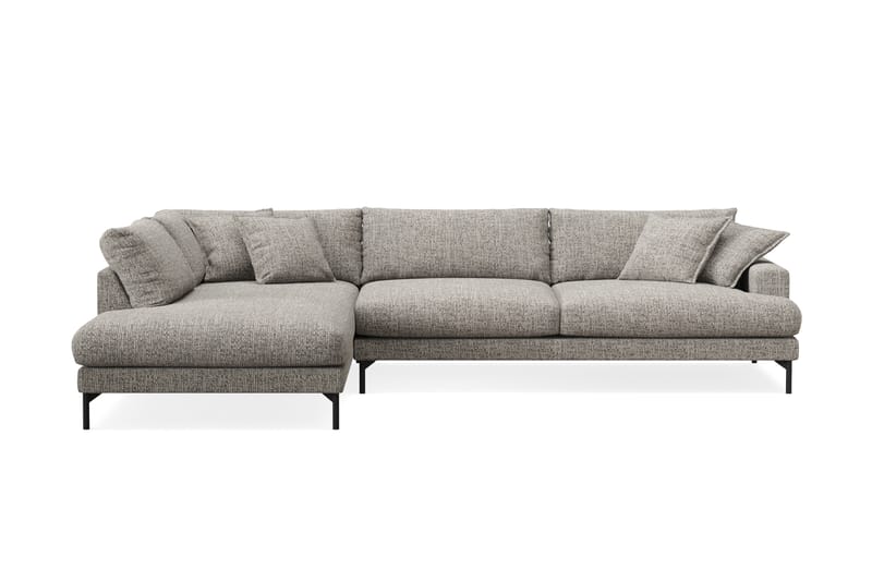 Menard Premium 5-sits Vänstervänd L-formad Djup Schäslongsoffa i Chenille - Grå - Möbler - Vardagsrum - Soffor - Divansoffa & schäslong