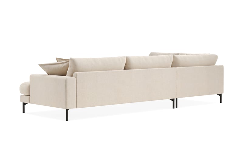 Menard Premium 5-sits Vänstervänd L-formad Djup Schäslongsoffa i Chenille - Ljusbeige - Möbler - Vardagsrum - Soffor - Divansoffa & schäslong