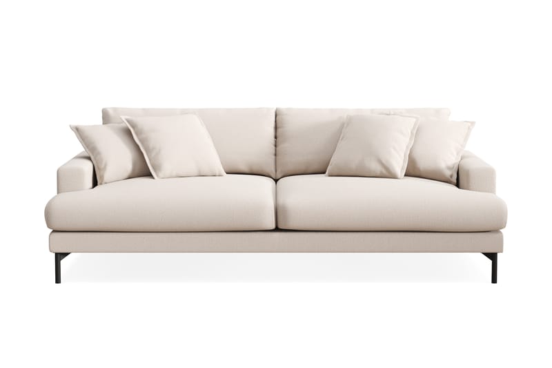 Menard Premium 4-sits Djup Soffa i Bouclé - Ljusbeige - Möbler - Vardagsrum - Soffor - 4-sits soffor