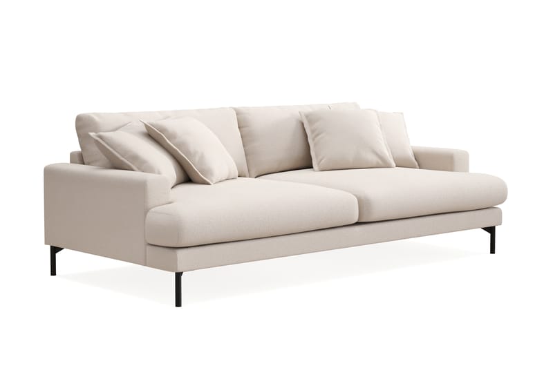 Menard Premium 4-sits Djup Soffa i Bouclé - Ljusbeige - Möbler - Vardagsrum - Soffor - 4-sits soffor