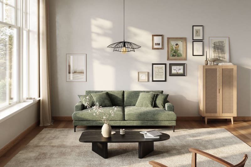 Menard Premium 4-sits Djup Soffa i Chenille - Grön - Möbler - Vardagsrum - Soffor - 4-sits soffor