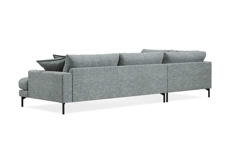 Menard Premium 5-sits Vänstervänd L-formad Djup Schäslongsoffa i Chenille - Grå/Blå - Möbler - Vardagsrum - Soffor - Divansoffa & schäslong