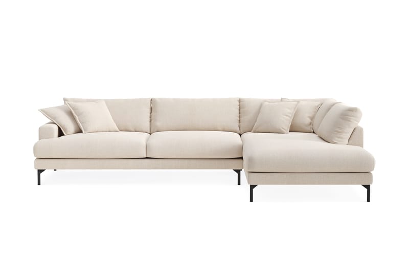 Menard Premium 5-sits Högervänd L-formad Djup Schäslongsoffa i Chenille - Ljusbeige - Möbler - Vardagsrum - Soffor - Divansoffa & schäslong