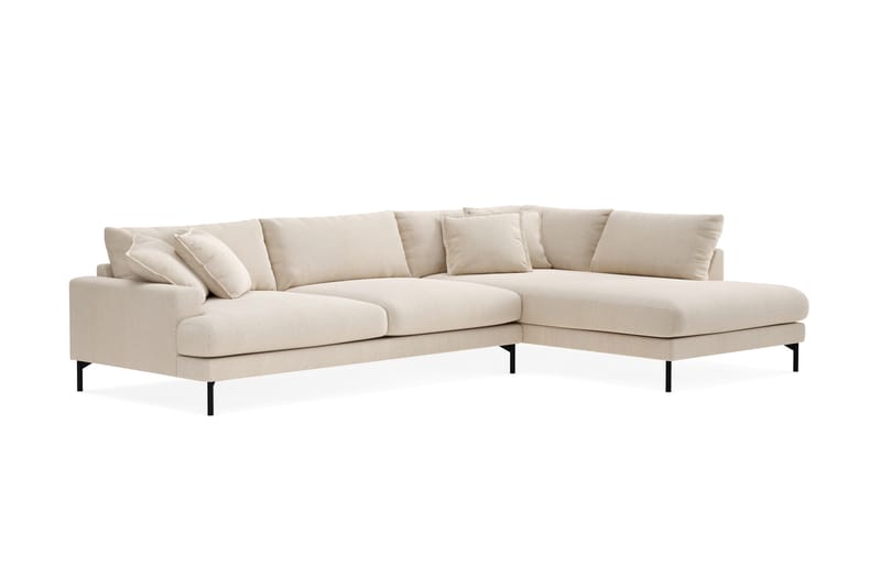 Menard Premium 5-sits Högervänd L-formad Djup Schäslongsoffa i Chenille - Ljusbeige - Möbler - Vardagsrum - Soffor - Divansoffa & schäslong