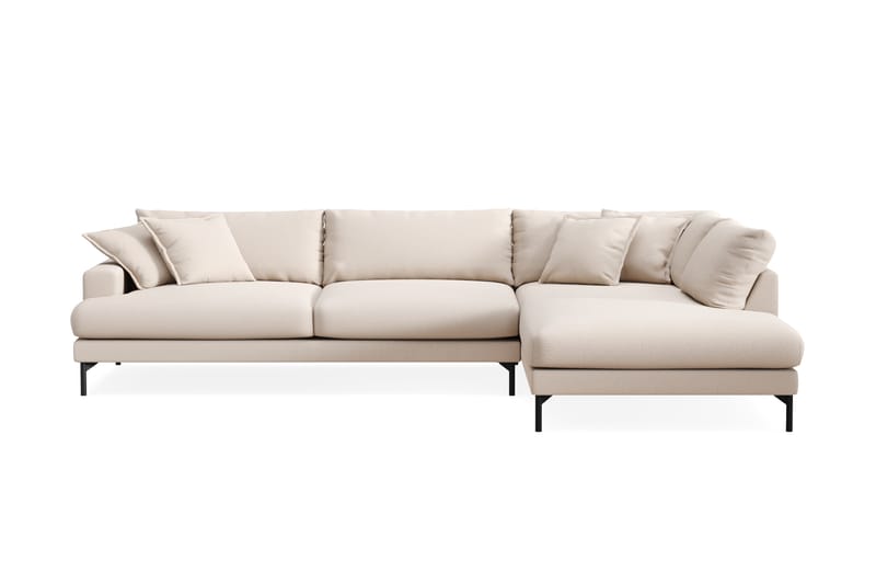 Menard Premium 5-sits Högervänd L-formad Djup Schäslongsoffa i Bouclé - Ljusbeige - Möbler - Vardagsrum - Soffor - Divansoffa & schäslong