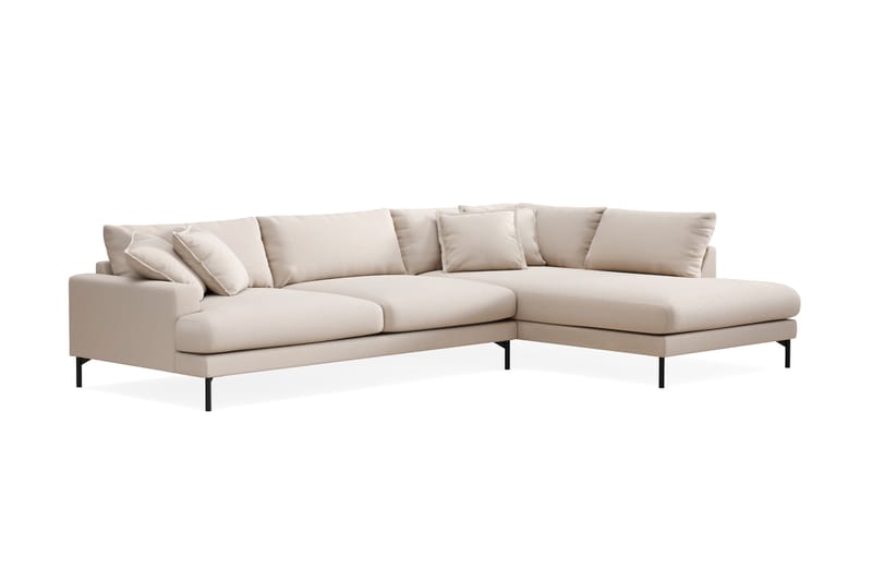Menard Premium 5-sits Högervänd L-formad Djup Schäslongsoffa i Bouclé - Ljusbeige - Möbler - Vardagsrum - Soffor - Divansoffa & schäslong