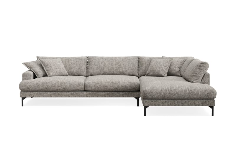 Menard Premium 5-sits Högervänd L-formad Djup Schäslongsoffa i Chenille - Grå - Möbler - Vardagsrum - Soffor - Divansoffa & schäslong