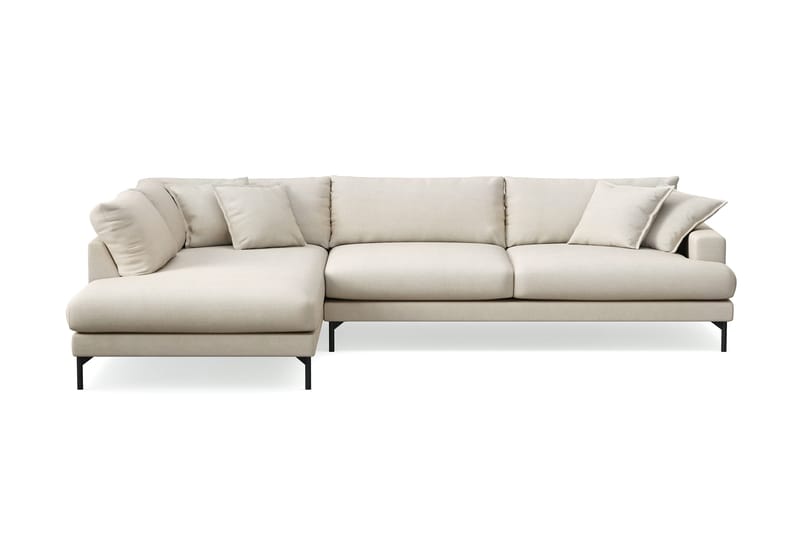Menard Premium 5-sits Vänstervänd L-formad Djup Schäslongsoffa i Tyg, Beige