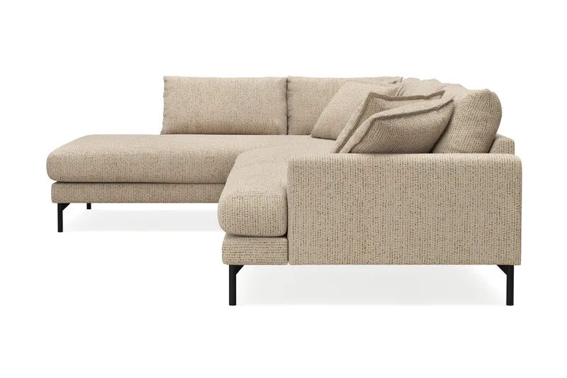 Menard Premium 5-sits Vänstervänd L-formad Djup Schäslongsoffa i Chenille - Beige - Möbler - Vardagsrum - Soffor - Divansoffa & schäslong