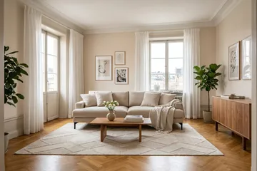 Menard Premium 4-sits Djup Soffa i Tyg - Beige - Möbler - Vardagsrum - Soffor - 4-sits soffor