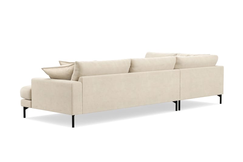 Menard Premium 5-sits Vänstervänd L-formad Djup Schäslongsoffa i Chenille - Beige - Möbler - Vardagsrum - Soffor - Divansoffa & schäslong