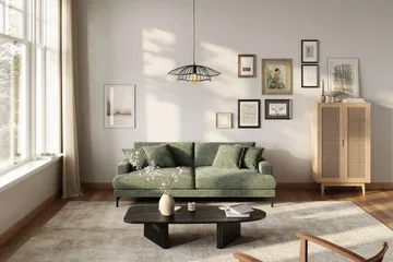 Menard Premium 4-sits Djup Soffa i Chenille - Grön - Möbler - Vardagsrum - Soffor - 4-sits soffor