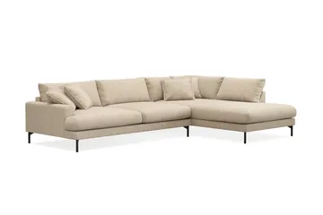 Menard Premium 5-sits Högervänd L-formad Djup Schäslongsoffa i Chenille - Beige - Möbler - Vardagsrum - Soffor - Divansoffa & schäslong