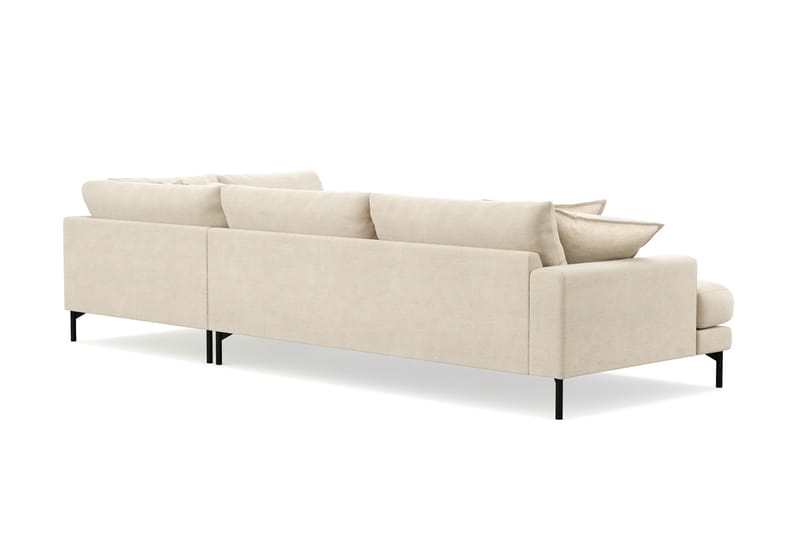 Menard Premium 5-sits Högervänd L-formad Djup Schäslongsoffa i Chenille - Beige - Möbler - Vardagsrum - Soffor - Divansoffa & schäslong